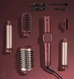 Hair Styling Tools 5 in 1 Multi-purpose Hot Air Styler Wrap High Speed Hair Dryer Brush Kit with case