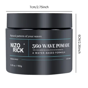 Hair Styling Wax Private Label Custom 360 Styles Wave Strong Hold Firm Water Based Formula Moisturizing Pomade for Men