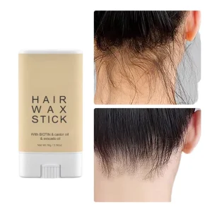 Hair Wax Stick Smoothing Frizz Control Non-greasy Edge Tamer for Baby Hair Styling Pomade Long-lasting Finishing Wax 75g