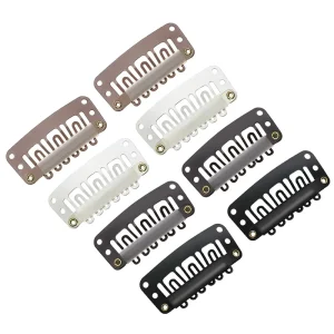 Hair Wig Clips with Safety Pin Metal Clips for Hair Extension Hairpieces Snap Comb Wig Clips