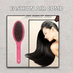 Hairdressing Tools Set for Straightening Hair Includes Round Curling Brush with Air Cushion Massage Function and Comb