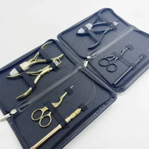 Haiyi Professional Luxury Plastic Hair Extension Tools Kit Micro Link Beads Remover Crimp Pliers Hair Cutting Styling