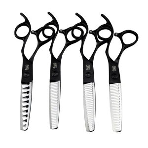 Half-Black Chinese-style Hairdressing Scissors Straight-Cutting Shears Bang-Cutting Scissors Serrated Blades Antler-Tooth