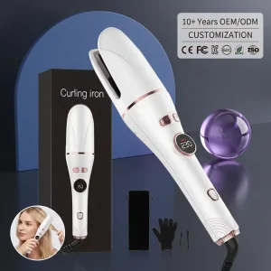 Handheld Automatic Hair Curler 32mm with Negative Ion Technology Salon Quality Curling Iron for Daily Hairstyling