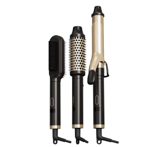 Handheld Automatic Hair Straightener Home Use LCD Display Ionic Curler Barber Spa Salon Negative Ion Flat Iron Curling Wand