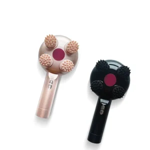 Handheld Electric Scalp Kneading Device with Red Light and Built In Battery
