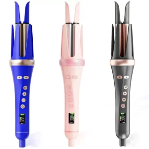 Handheld Hair Curler Machine Professional Salon Hair Curling Iron Wand Waver Auto Rotating LED Temperature Household Women
