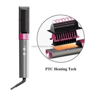 Handheld Negative Ion Steam Hair Straightener Curler Roller Brush Home Use Hot Air Styler Comb PTC Heating Salon Barber Tool