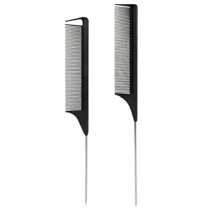 Heat Resistant Human Hair Extension Hair Styling Tools Parting Rat Tail Comb