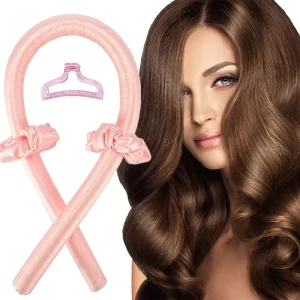 Heatless Cold Plastic+Nylon Blue Hair Curlers for Curly Hair Home & Salon Professional Use