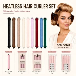 Heatless Curling Rod Headband Lazy Hair Curler for Big Waves No Heat Sleep Curling Rollers for Women