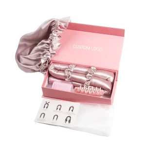 Heatless Curling Rod Headband No Heat Mulberry Silk Hair Curling Ribbon with Scrunchie Sleeping Silk Hair Roller Curler Set