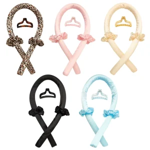 Heatless Curling Rod Headband Silk Sleeping Hair Roller Wave No Heat Hair Curls Scrunchies Hair Curler