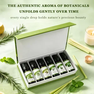 Herb Essential Oil Set 6x10ml Natural Plant Aroma Oil for Diffuser Humidifier Massage Skin Hair Care