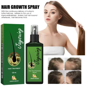 Herbal Ginger Hair Repair Growth Treatment Spray with Scalp Massage for Nourishing Roots and Hair Loss Prevention