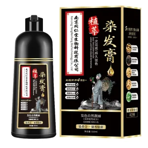 Herbal Non Damaging Gray Hair Coverage Natural Non Irritating One Step Black Hair Color DIY Home Hair Dye Kit