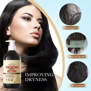 Herbal Plant Nourishing and Repairing Hair Loss Black Castor Oil Dandruff Removing Shampoo