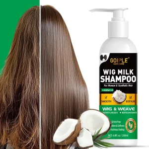 High Quality 2 in 1 Wig Milk Shampoo Cleansing Conditioner Detangles Add Shine Soften Moisturizes for Human & Synthetic Hair