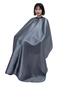 High Quality Black Non Stick Comfortable Unisex Hairdressing Cape Customizable Logo Waterproof