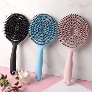 High Quality Custom Logo Hair Extensions Brush Salon Beauty Use Made of Plastic