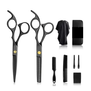 High Quality Hair Salon Black Hair Scissors Set Hair Cutting Scissors Professional Scissors
