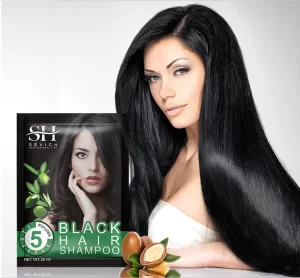 High Quality Nourishing Scalp Black Hair Shampoo Portability Organic Apple Extract Black Hair Shampoo
