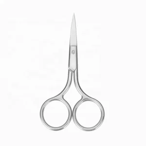 High Quality Small Straight Tip Grooming Scissors New Arrival Facial Hair Beard Eyebrow Nose Hair Scissors with Steel Handle