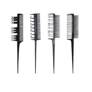 Highlighting Hot Oil Hair Dye Plastic Common Comb Styling Detangling Home & Salon Hair Color Set 4Pcs Hair Tools