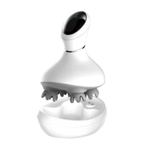 Home Electric Face Massage Brush Handheld Head Scalp Vibrating Massager Heat Manual Timing Control Functions USB