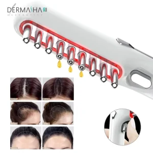 Home Use Hair Regrowth Brush Device Red EMS Rechargeable Hair Comb Scalp Treatment EMS Massager Machine Hair Comb Professional