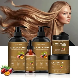 Honduras 100% Natural Batana Oil Elaeis Oleifera Rosemary Biotin Hair Growth Shampoo and Conditioner Set for Hair Loss Treatment