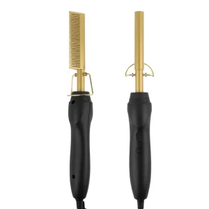 Hot Comb Straightener Electric Hair Straightener Portable Hot Comb Electric Hot Comb for Wigs