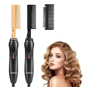 Hot Comb for Wigs Electric Hot Comb Straightening Comb Hair Straightener Comb with Ion Technology