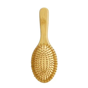 Hotel Disposable Hair Comb Natural Rubber Cushion Massage Brush Bamboo Wood Travel Hairbrush Laser Type