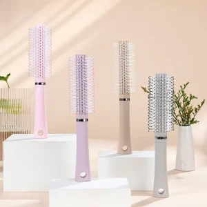 Household Plastic Round Hair Comb Anti static Roller Comb Hair Styling Brush for Long Hair