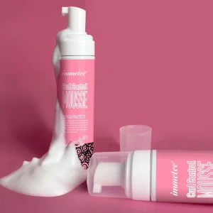 IMMETEE Hair Mousse Foam 200ml Nourishing Anti frizz Styling Olive Oil Curly Hair Mousse for Curly