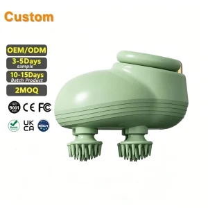 IPX7 Waterproof Electric Scalp Massager 3 Speed Adjustable Head & Facial Massage Device with Replaceable Silicone Massage Claws