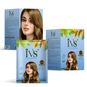 IVS Long Lasting Light Brown Hair Dye Shampoo for Refresh Your Hair 3 in 1 Natural Herbal Hair Color Shampoo for Women