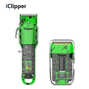 Iclipper Y10S USB Rechargeable Full Transparent Home Use and Barber Use Professional Hair Clipper