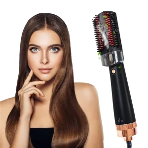 Infrared Steam Hair Straightener Hot Air Brush Fast Heating One Step Blow Dryer Comb for Home Use