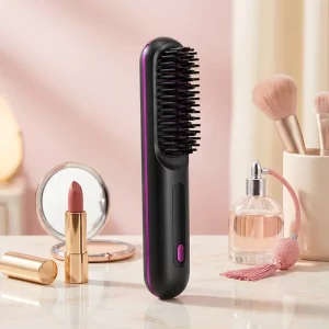 Innovative Hair Straightener Comb Fast Heating Hot Comb Hair Styling Brush with Digital Readout for Precise Control