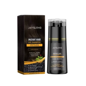 Instant Hair Dye Shampoo Dark Brown 200ML Natural Ginseng Fo Ti Extract Quick Color Ammonia Free USA Warehouse in Stock