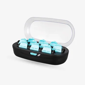 Instant Heat Tourmaline Ceramic Flocked Hot Rollers Hot Hair Curler Rollers for Mega Volume and Smooth Waves