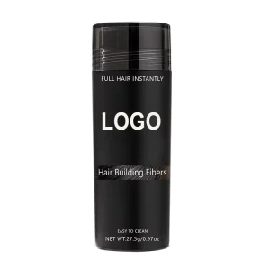 Instant Keratin Thick 27.5g Fibres Regrowth Powder Spray Black Logo Design Cotton Hair Building Fibers Chemical Texturizing