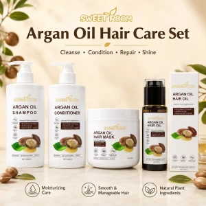 Intensive Nourishing Repair Hair Set 4pcs Professional Salon Quality Argan Oil Hair Care for Damaged Brittle Hair