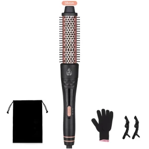 Interchangeable Thermal Hair Brush Professional Salon Hair Straightener Dual PTC Hair Styling Curler
