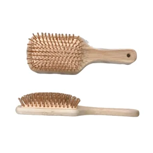 J.A Bamboo Wooden Paddle Hair Brush Scalp Massage Bamboo Hairbrush