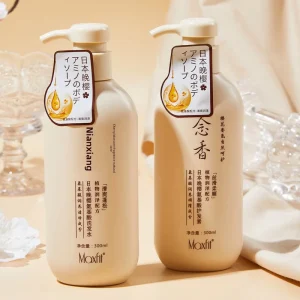 Japanese Evening Sakura Fragrance Hair Care Set Cleansing Conditioning Shower Gel Amino Acid Beauty Personal Home Use