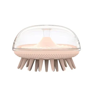 Jellyfish Shape Shampoo Brush Scalp Massager Transparent Silicone Massage Hairbrush