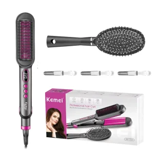 KEMEI Km 2263 Straight Hair Curly Hair Comb Hair Straightener Professional Private Label Flat Iron